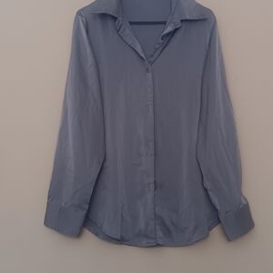 Women's Button-Down Shirt in Slate Blue